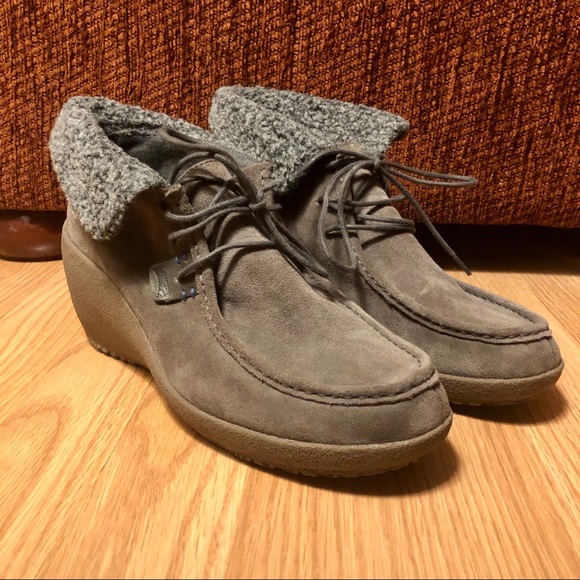 Camper Shoes Camper Alicante Grey Suede Wedge Felt